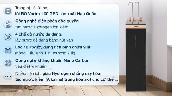 So sánh giá Máy lọc nước RO nóng nguội lạnh Hydrogen ion kiềm Kangaroo Sumire KGHC12A3 12 lõi rẻ nhất? - Ảnh 6