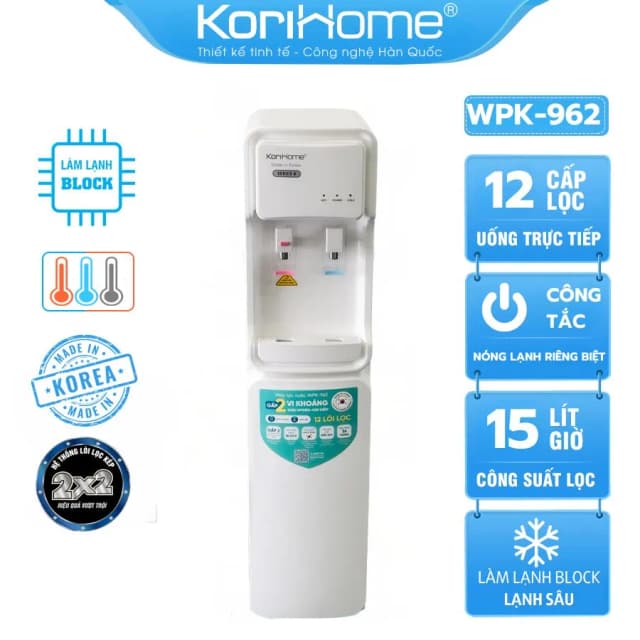 So sánh giá Máy lọc nước RO nóng lạnh Korihome WPK-962 12 lõi rẻ nhất? - Ảnh 5