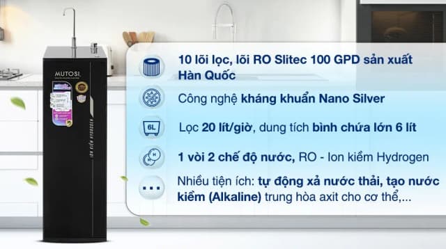 So sánh giá Máy lọc nước RO Hydrogen ion kiềm Mutosi MP-S1001H 10 lõi rẻ nhất? - Ảnh 13