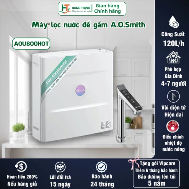 Top 1 so sánh giá Máy lọc nước RO nóng nguội AOSmith LUX-AOU800HOT 2 lõi - Tìm sản phẩm giá rẻ nhất - Ảnh 3
