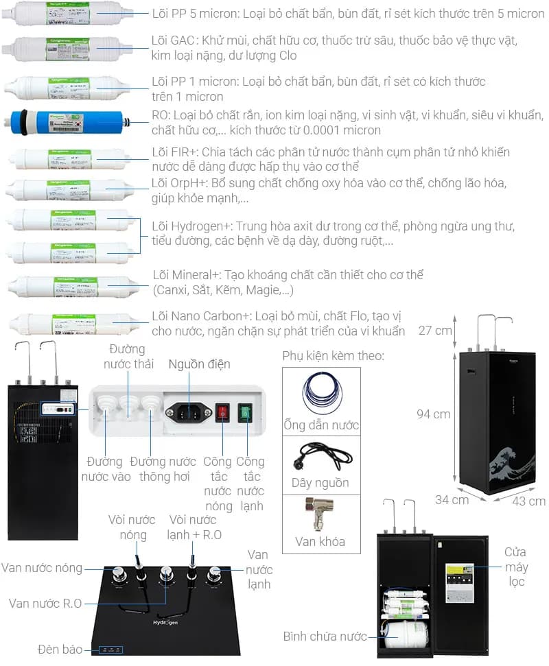 So sánh giá Máy lọc nước RO nóng nguội lạnh Hydrogen Kangaroo KG10A12 10 lõi - Tìm sản phẩm giá rẻ nhất - Ảnh 5
