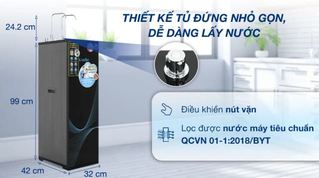 Máy lọc nước RO nóng nguội lạnh Karofi KAD-X56 11 lõi - Ảnh 4
