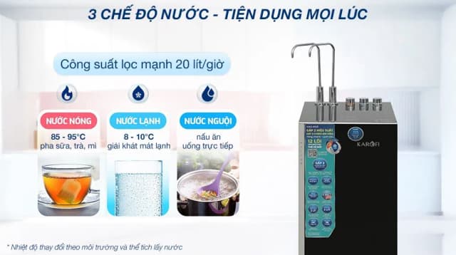So sánh giá Máy lọc nước RO nóng nguội lạnh Hydrogen Karofi KAD-X69 12 lõi rẻ nhất? - Ảnh 5