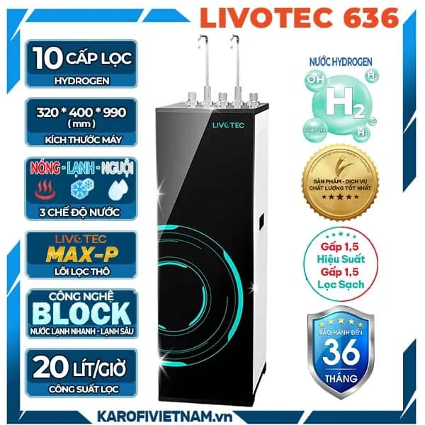 So sánh giá Máy lọc nước RO nóng nguội lạnh Hydrogen Livotec 636 10 lõi rẻ nhất? - Ảnh 15