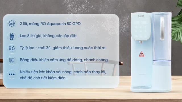 So sánh giá Máy lọc nước RO nóng nguội lạnh Philips ADD6912BL/90 2 lõi rẻ nhất? - Ảnh 5