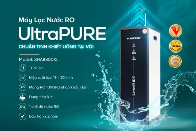So sánh giá Máy lọc nước RO Hydrogen Sunhouse UltraPURE SHA8800KL 11 lõi rẻ nhất? - Ảnh 5