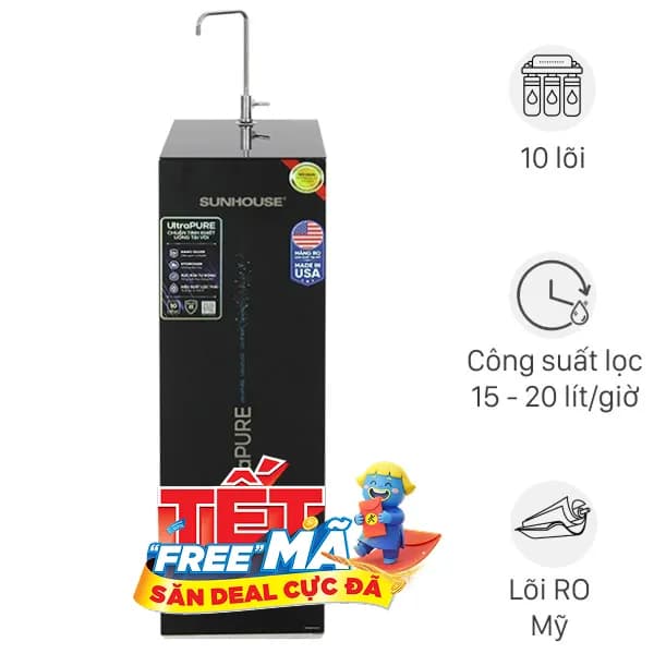 So sánh giá Máy lọc nước RO Hydrogen Sunhouse UltraPURE SHA8891KL 10 lõi rẻ nhất? - Ảnh 4