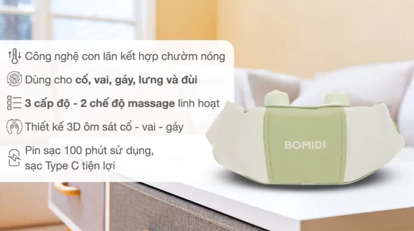 Máy massage cổ vai gáy Bomidi MP2 Lite - Giá rẻ nhất hôm nay - Ảnh 2