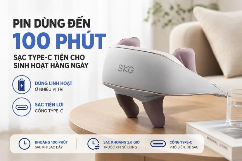 Máy massage cổ vai gáy SKG H5 Mini - Giá rẻ nhất hôm nay - Ảnh 4