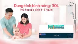 Máy nước nóng gián tiếp Livotec 30 lít 2500W LWH-I30X26