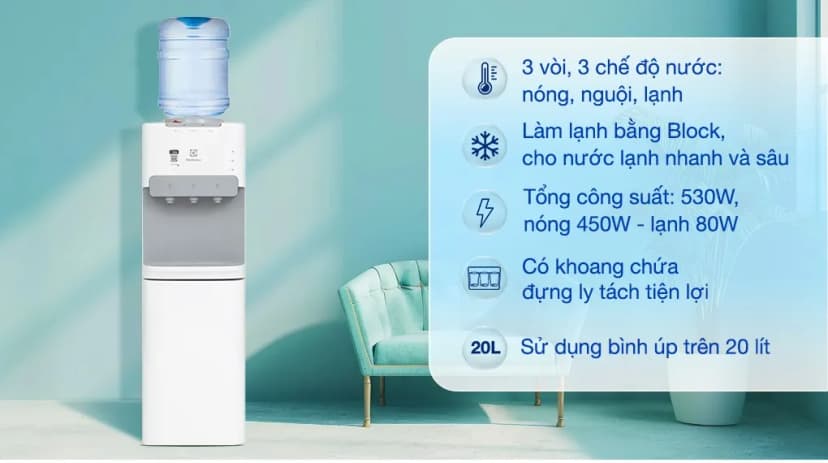 So sánh giá Cây nước nóng lạnh Electrolux EDBMFACWF 530W - Tìm sản phẩm giá rẻ nhất - Ảnh 3