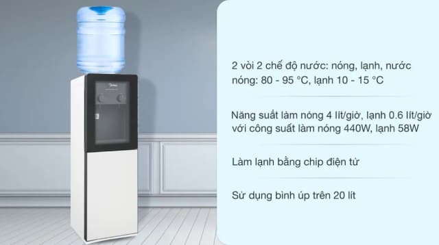So sánh giá Cây nước nóng lạnh Midea YD1518S-X 498W rẻ nhất? - Ảnh 3