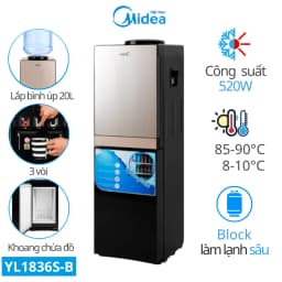So sánh giá Cây nước nóng lạnh Midea YL1836S-B 520W - Tìm sản phẩm giá rẻ nhất - Ảnh 2