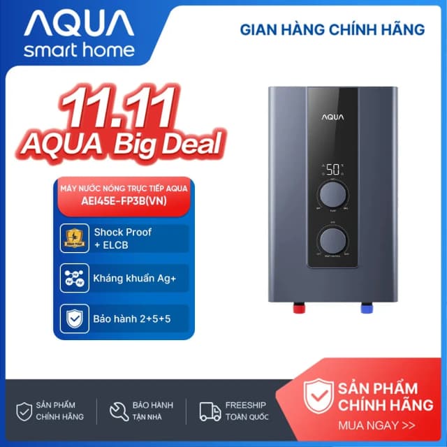 So sánh giá Máy nước nóng trực tiếp Aqua 4500W AEI45E-FP3B(VN) rẻ nhất? - Ảnh 11