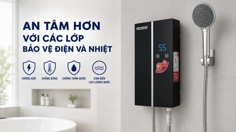 So sánh giá Máy nước nóng trực tiếp Rossi Vello 4500W RVO-450RE - Tìm sản phẩm giá rẻ nhất - Ảnh 4