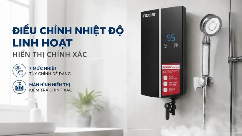 So sánh giá Máy nước nóng trực tiếp Rossi Vello 4500W RVO-450REP - Tìm sản phẩm giá rẻ nhất - Ảnh 5