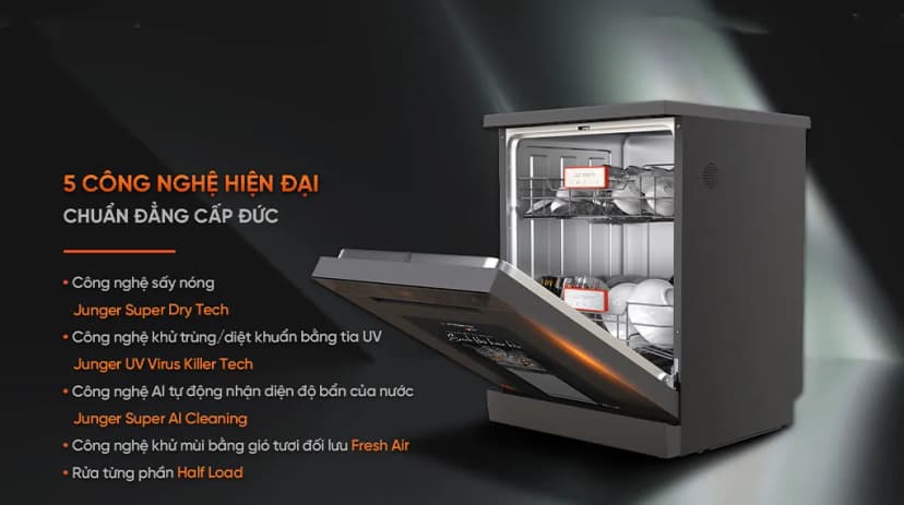 Máy rửa chén độc lập Aqua ADWA15-686BK2VN - Giá rẻ nhất hôm nay - Ảnh 11