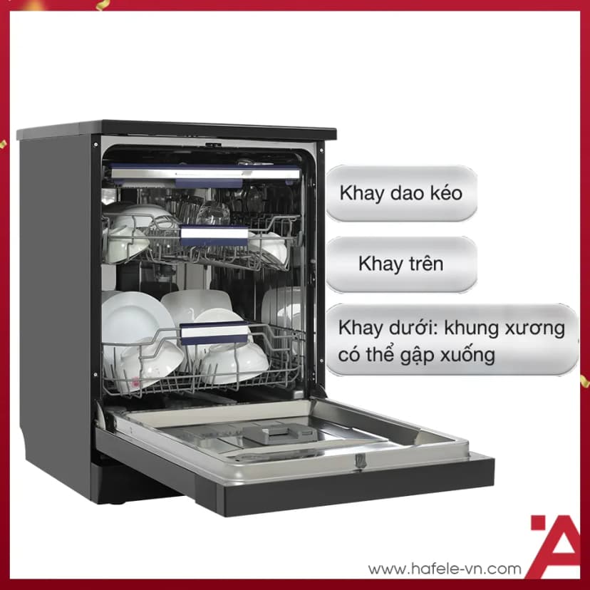 Máy rửa chén độc lập Aqua ADWA15-686BK2VN - Giá rẻ nhất hôm nay - Ảnh 16