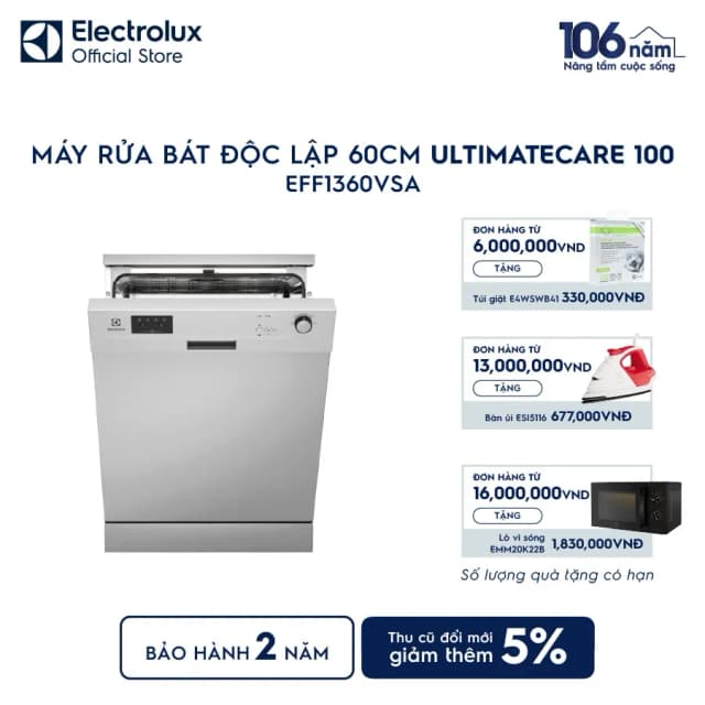 So sánh giá Máy rửa chén độc lập Electrolux EFF1360VSA rẻ nhất? - Ảnh 5