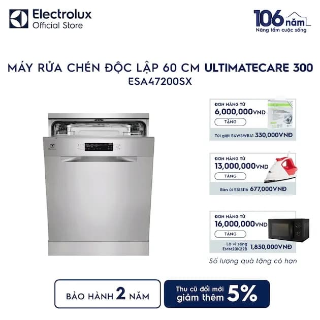 So sánh giá Máy rửa chén độc lập Electrolux ESA47200SX rẻ nhất? - Ảnh 4