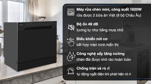 So sánh giá Máy rửa chén mini Hafele HDW-T5531B (538.21.350) rẻ nhất? - Ảnh 8