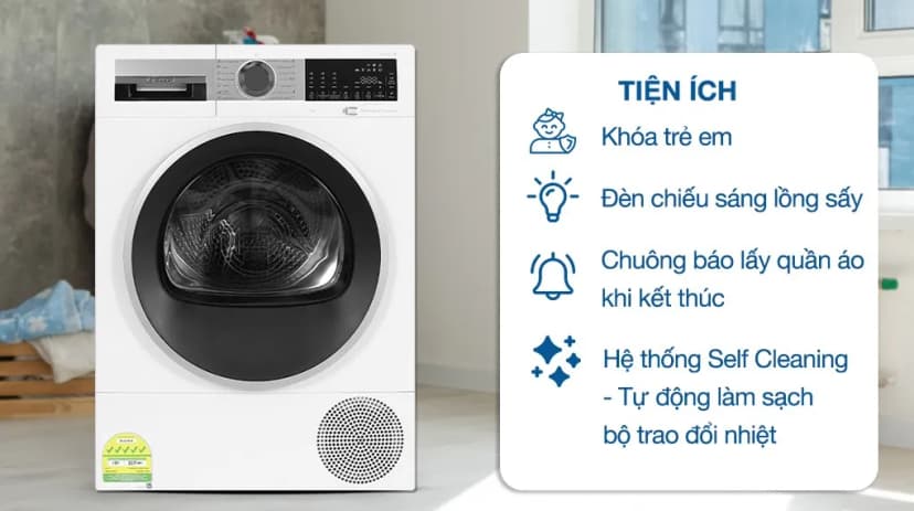 So sánh giá Máy sấy bơm nhiệt Bosch 10 kg WQG25302SG - Tìm sản phẩm giá rẻ nhất - Ảnh 18
