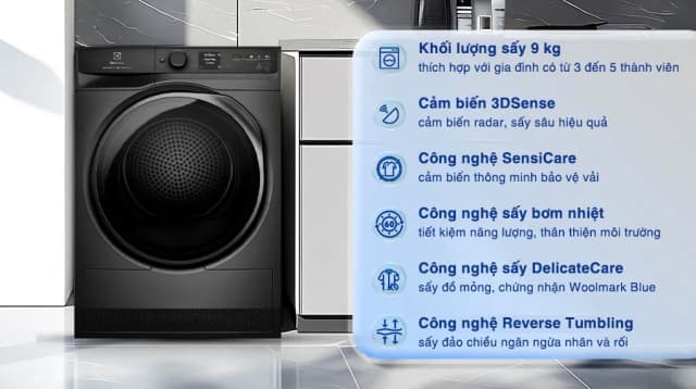 So sánh giá Máy sấy bơm nhiệt Electrolux UltimateCare 9 kg EDH903R7SC rẻ nhất? - Ảnh 13