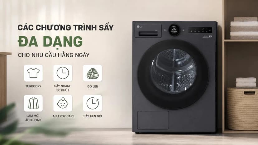 So sánh giá Máy sấy bơm nhiệt LG 12 kg RX12VHP3K - Tìm sản phẩm giá rẻ nhất - Ảnh 5