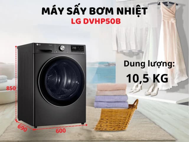 So sánh giá Máy sấy bơm nhiệt LG 10.5 kg DVHP50B rẻ nhất? - Ảnh 20