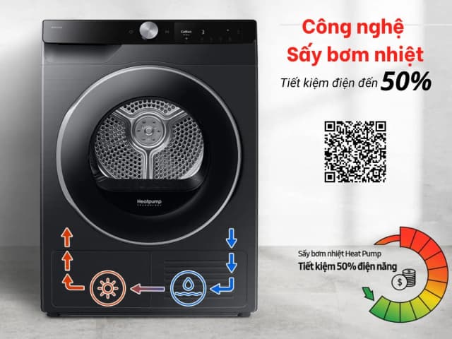 So sánh giá Máy sấy bơm nhiệt Samsung 9 kg DV90T6240LB/SV rẻ nhất? - Ảnh 11