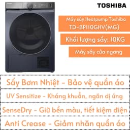Máy sấy bơm nhiệt Toshiba 10 kg TD-BP110GHV(MG) - Giá rẻ nhất hôm nay - Ảnh 19