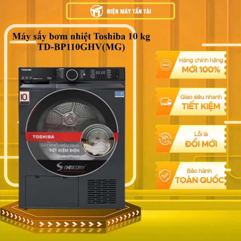 Máy sấy bơm nhiệt Toshiba 10 kg TD-BP110GHV(MG) - Giá rẻ nhất hôm nay - Ảnh 9
