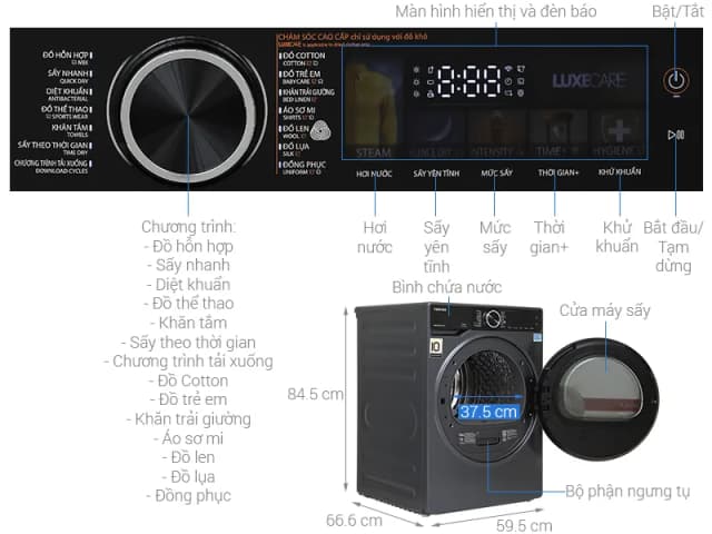 So sánh giá Máy sấy bơm nhiệt Toshiba 10 kg TD-T25BS110HWV(MG) rẻ nhất? - Ảnh 11