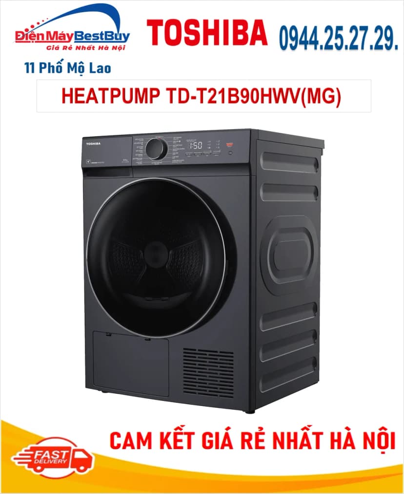 Máy sấy bơm nhiệt Toshiba 8 kg TD-T21B90HWV(MG) - Giá rẻ nhất hôm nay - Ảnh 11