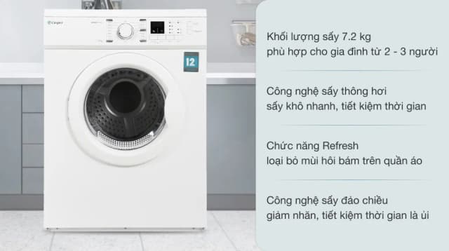 So sánh giá Máy sấy thông hơi Casper 7.2 kg TD-72VWD rẻ nhất? - Ảnh 2