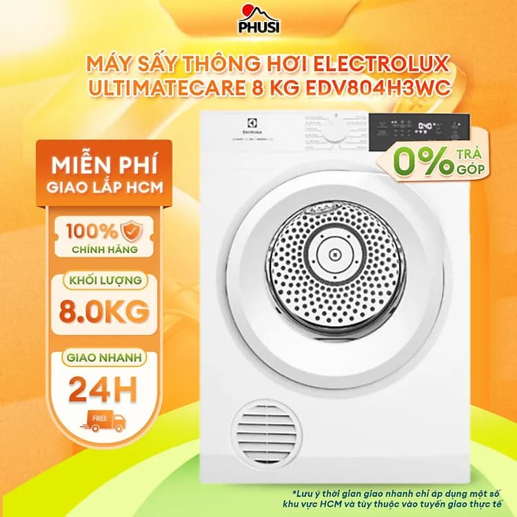 Máy sấy thông hơi Electrolux UltimateCare 8 kg EDV804H3WC - Giá rẻ nhất hôm nay - Ảnh 18