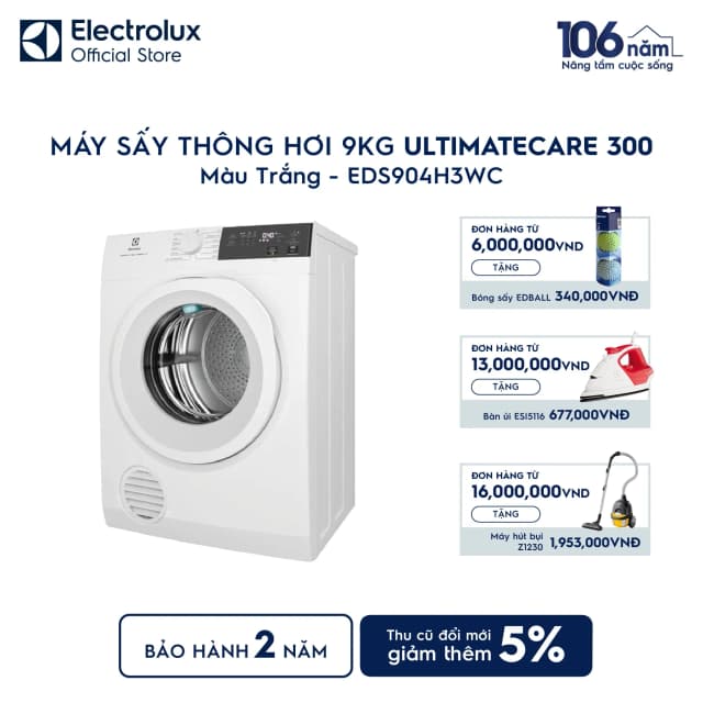 So sánh giá Máy sấy thông hơi Electrolux UltimateCare 9 kg EDS904H3WC rẻ nhất? - Ảnh 6