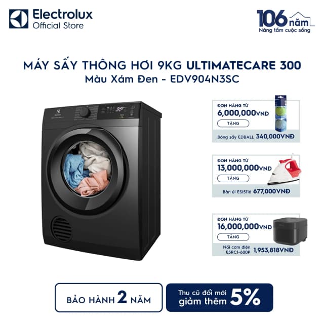 So sánh giá Máy sấy thông hơi Electrolux UltimateCare 9 kg EDS904N3SC rẻ nhất? - Ảnh 16