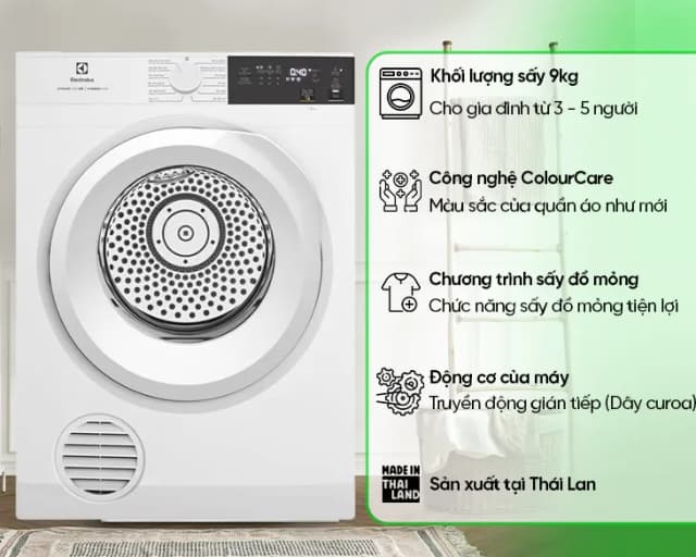 So sánh giá Máy sấy thông hơi Electrolux UltimateCare 9 kg EDV904H3WC rẻ nhất? - Ảnh 4