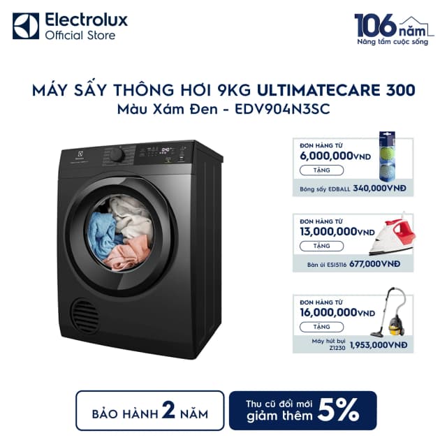 So sánh giá Máy sấy thông hơi Electrolux UltimateCare 9 kg EDV904N3SC rẻ nhất? - Ảnh 13
