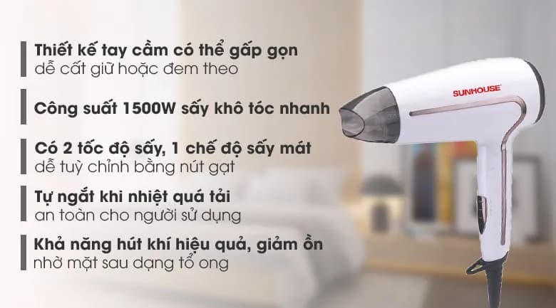 Máy sấy tóc Sunhouse SHD2308W - Giá rẻ nhất hôm nay - Ảnh 17