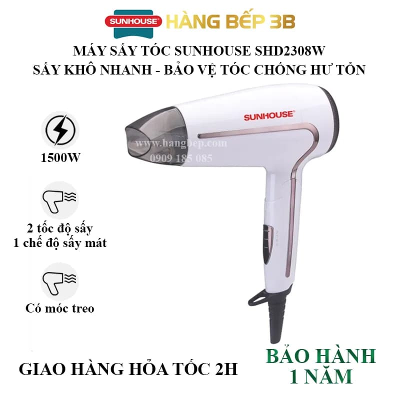 Máy sấy tóc Sunhouse SHD2308W - Giá rẻ nhất hôm nay - Ảnh 5