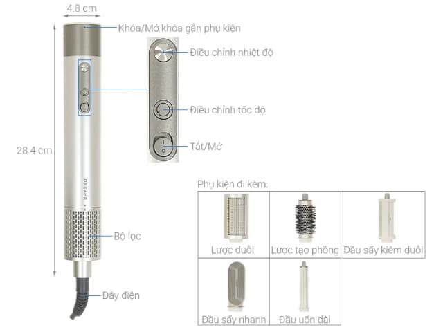 So sánh giá Máy sấy tóc và tạo kiểu đa năng Dreame AirStyle AMF17A rẻ nhất? - Ảnh 5
