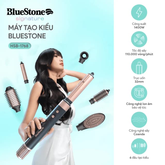 So sánh giá Máy sấy tóc và tạo kiểu đa năng tốc độ cao BlueStone HSB-1768 rẻ nhất? - Ảnh 5