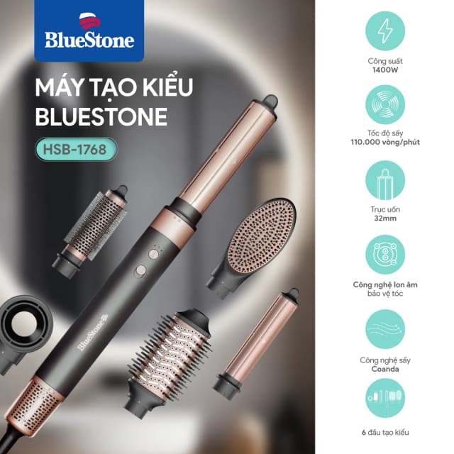 So sánh giá Máy sấy tóc và tạo kiểu đa năng tốc độ cao BlueStone HSB-1768 rẻ nhất? - Ảnh 8