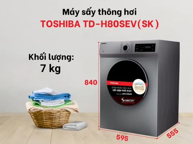 So sánh giá Máy sấy thông hơi 7 kg Toshiba TD-H80SEV(SK) rẻ nhất? - Ảnh 7