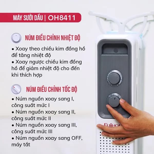 So sánh giá Máy sưởi dầu FUJIHOME OH8411 rẻ nhất? - Ảnh 8