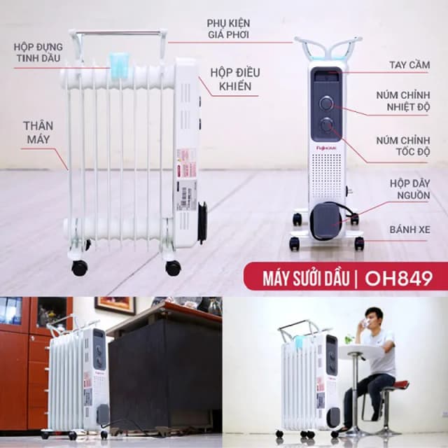 So sánh giá Máy sưởi dầu FUJIHOME OH849 rẻ nhất? - Ảnh 11