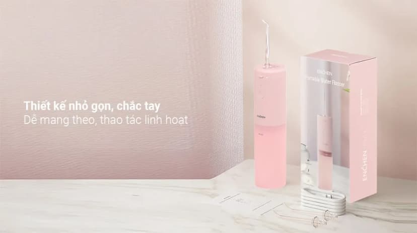 Máy tăm nước cầm tay Enchen Mint 3 - Hồng - Giá rẻ nhất hôm nay - Ảnh 2