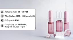 Máy tăm nước Halio UltraClean Express Hydro Floss Muted Rose - Giá rẻ nhất hôm nay - Ảnh 2